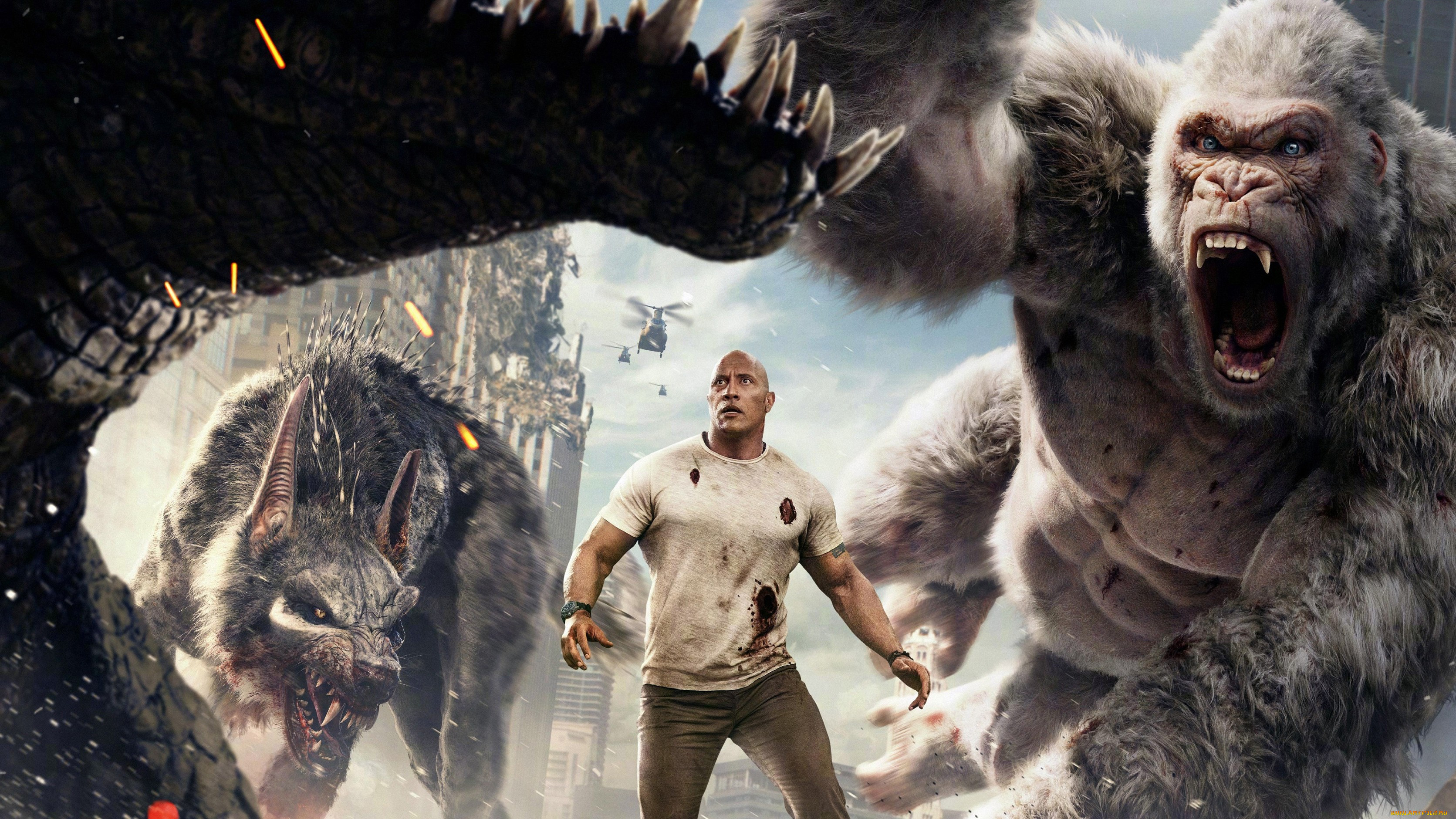  , 2018,  , rampage, movies, , , , , dwayne, johnson